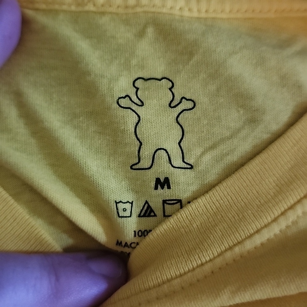 NWOT Grizzly Tekashi 6ix9ine 96 Bear on Yellow Long Sleeve Tee - Size M New - Picture 9 of 9